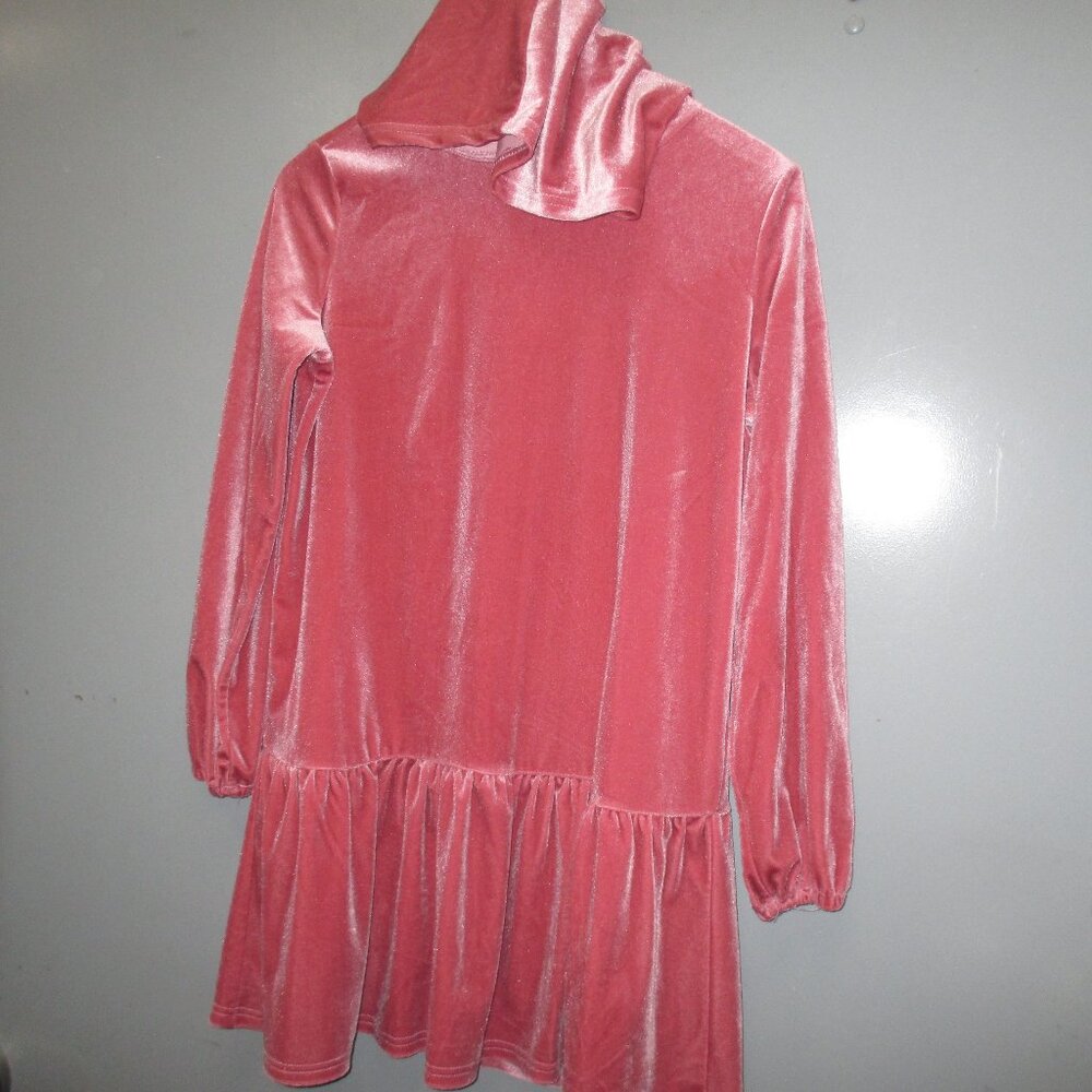 Shein Girls Hoodie Dress Size 11 - 12 Y Burgundy Long Sleeve Hoodie Dress